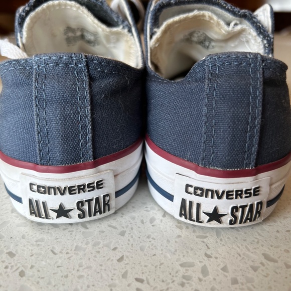 Converse Chuck Taylor Double Tongue OX Navy Blue and Burgundy Mens 4, Womens 6 - Picture 2 of 16